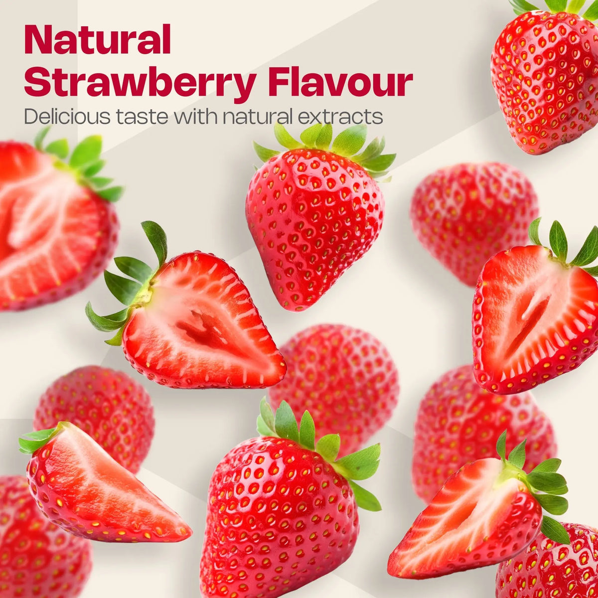 Nutriburst Hair Skin & Nails Vitamin Strawberry Flavour Vegan - 60 Gummies