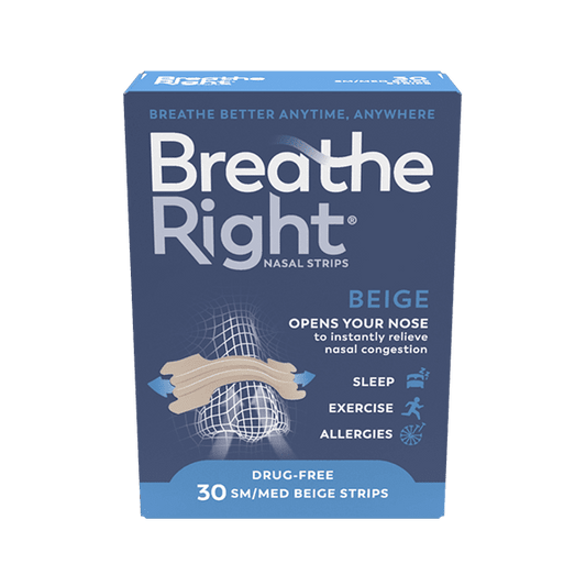 Breathe Right Snoring Congestion Nasal Relief Original Small Medium 30 Strips X2