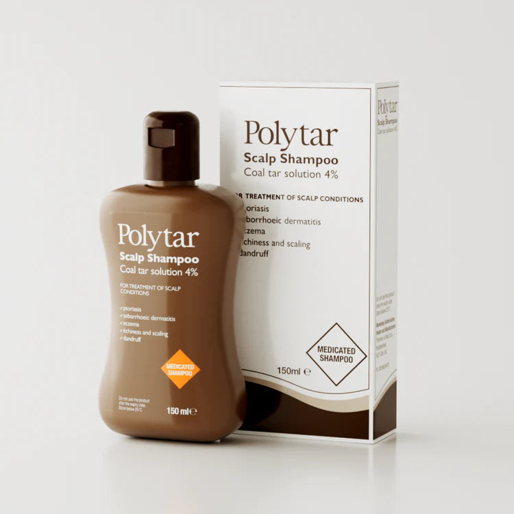 Polytar Scalp Shampoo For Scalp Conditions Coal Tar Solution 4% Dandruff - 150ml