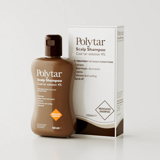 Polytar Scalp Shampoo For Scalp Conditions Coal Tar Solution 4% Dandruff - 150ml