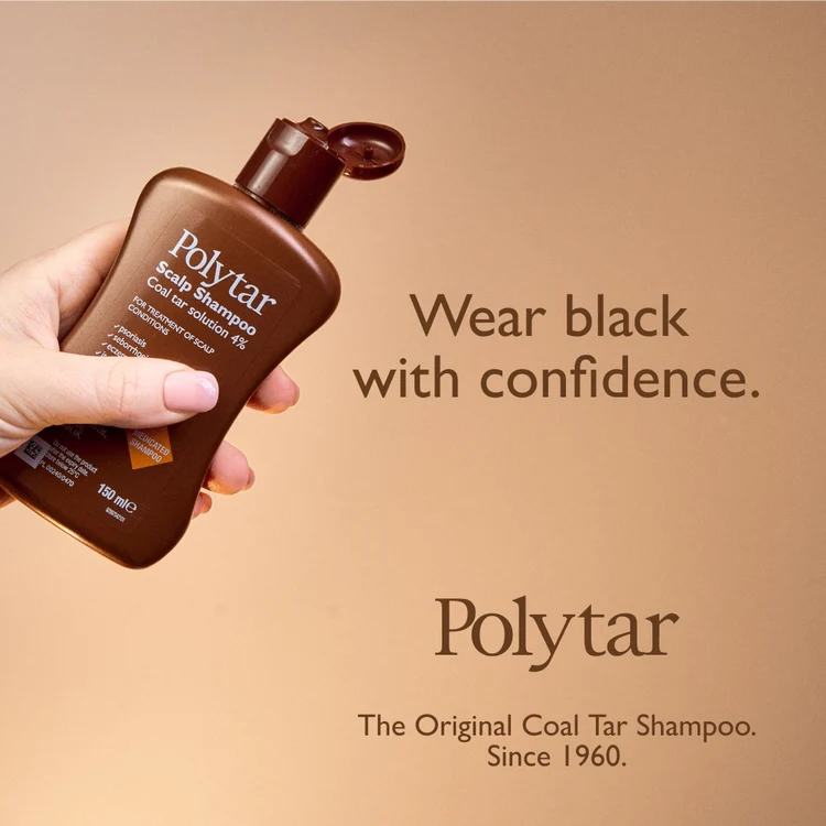Polytar Scalp Shampoo For Scalp Conditions Coal Tar Solution 4% Dandruff - 150ml