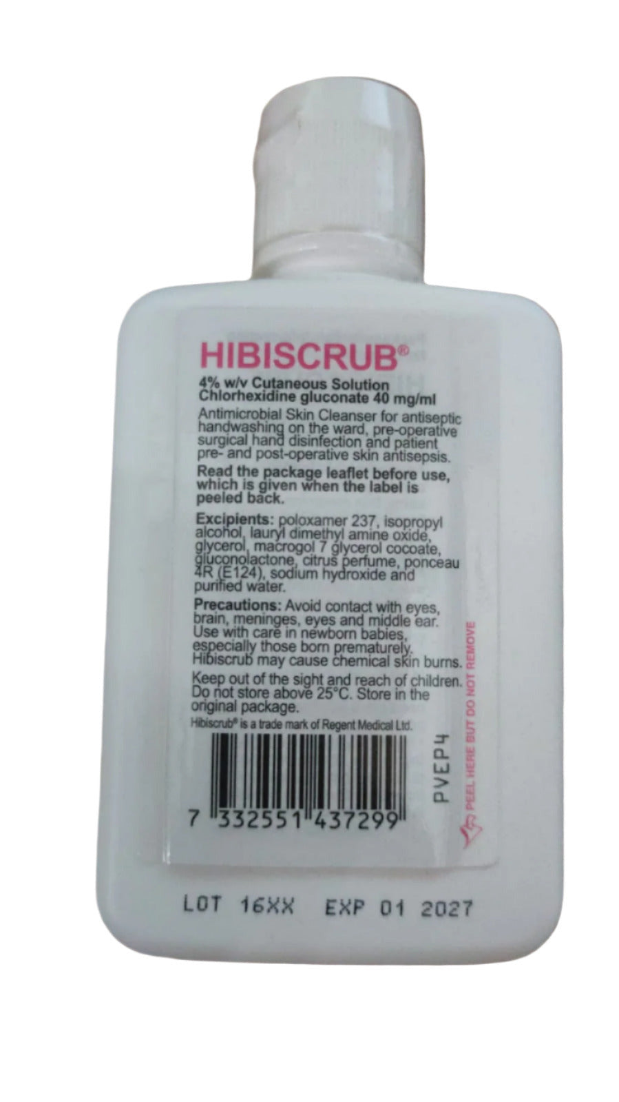 Hibiscrub Health Care Hands Body Scrub 4% Antibacterial Skin Cleanser - 125ml