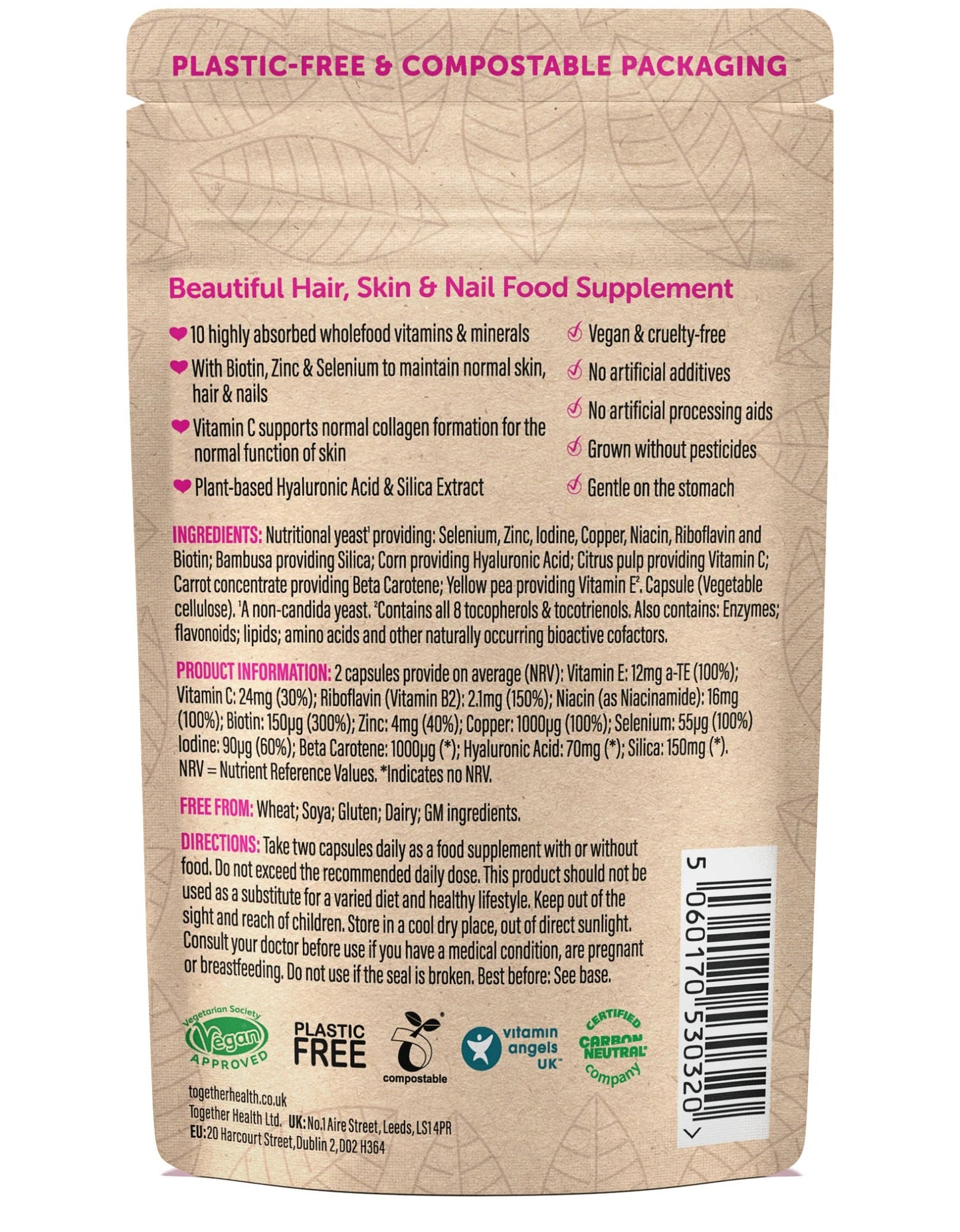 Together Health Beautiful Hair, Skin & Nail Collagen Production - 60 Capsules