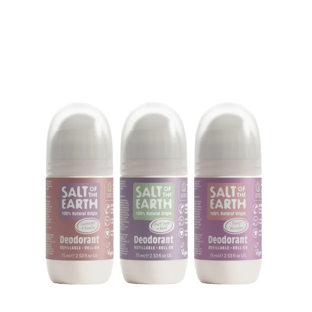 Salt Of The Earth Peony Blossom Lavender & Vanilla Clary Sage & Mint Rollon 75ml
