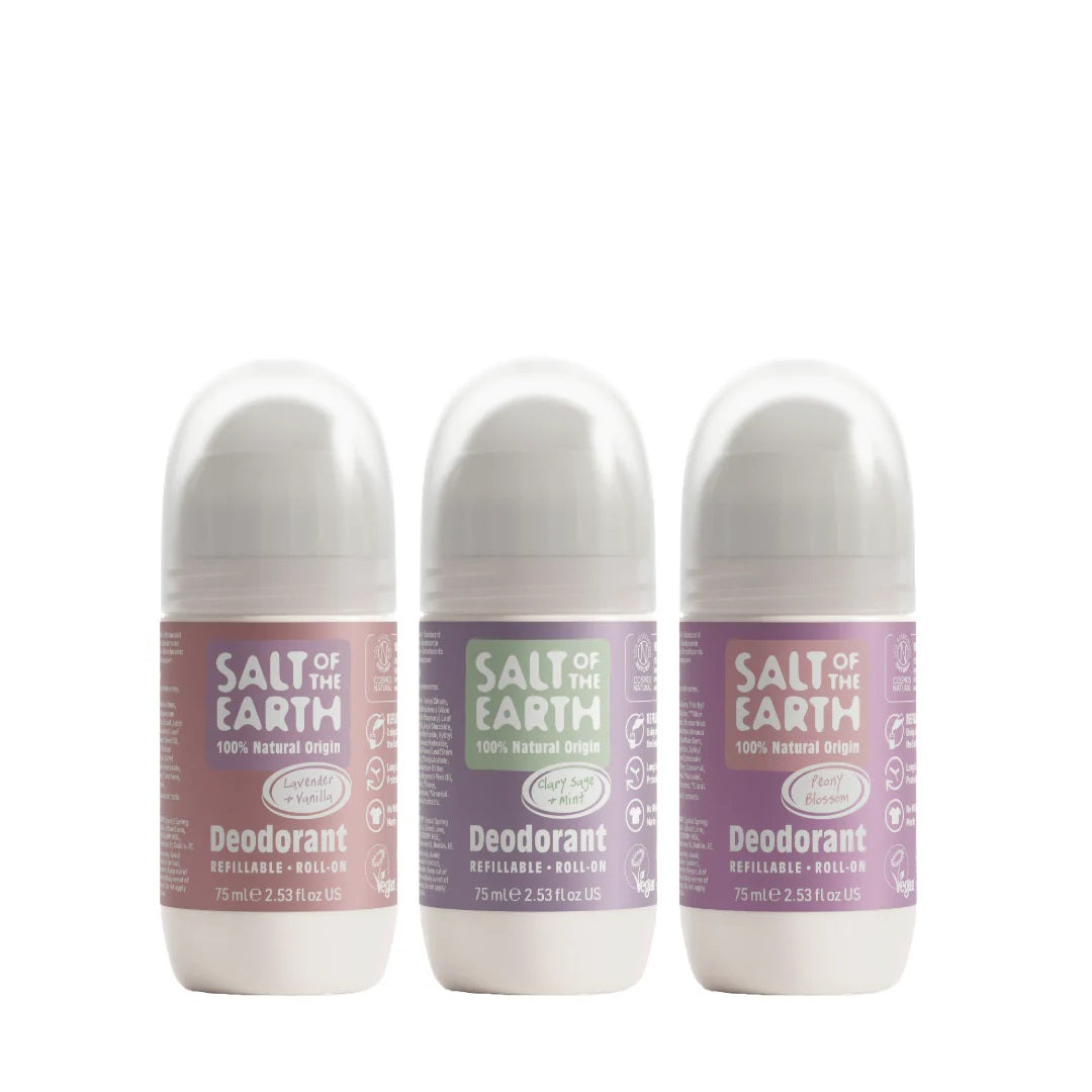 Salt Of The Earth Peony Blossom Lavender & Vanilla Clary Sage & Mint Rollon 75ml
