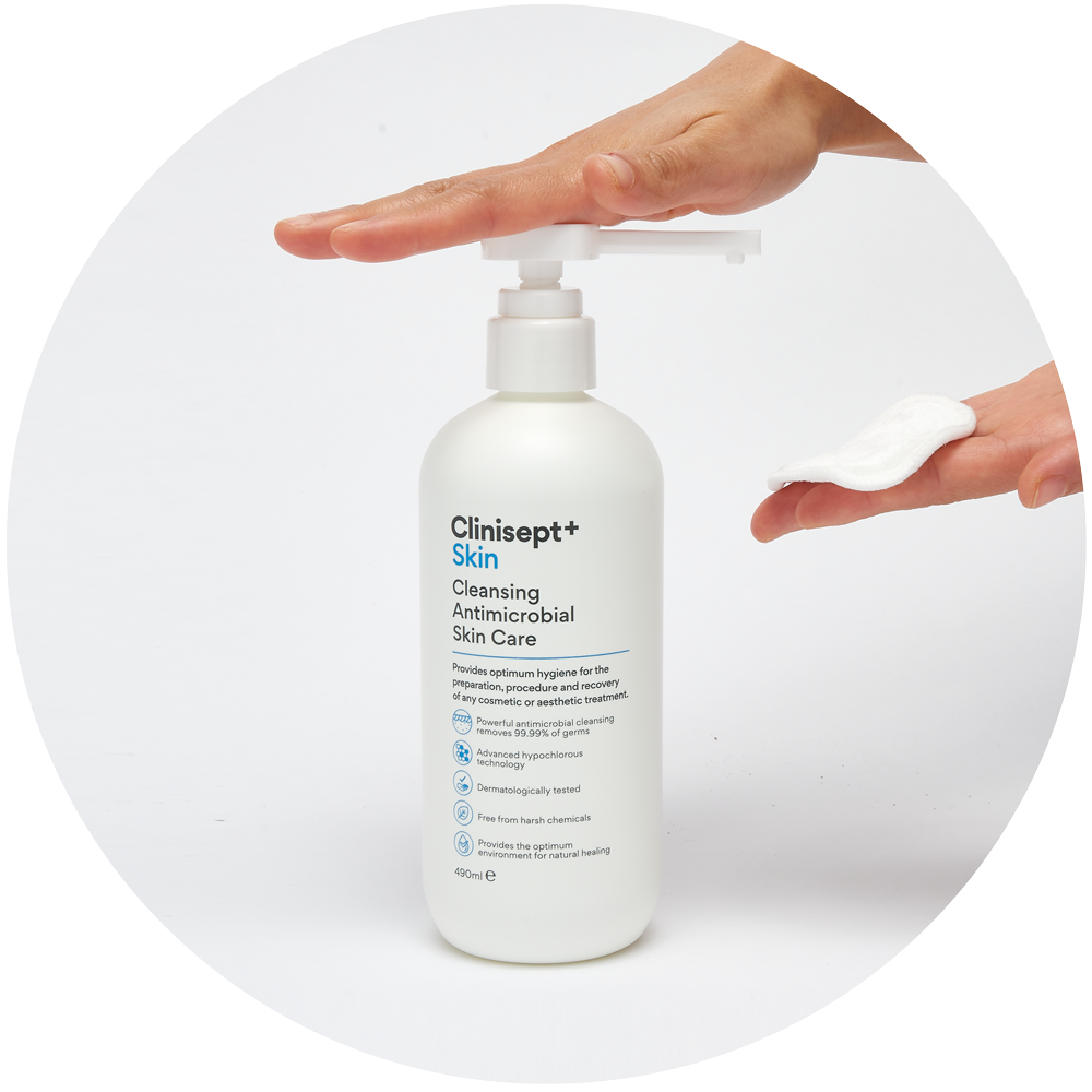 Clinisept+ Skin Cleansing Antimicrobial Hypochlorous Solution With Pump - 490ml