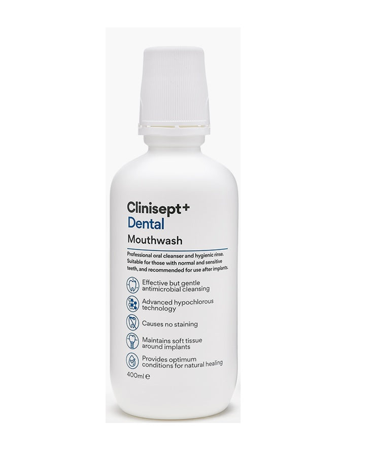 Clinisept+ Dental Oral Cleanser & Rinse Mouthwash With Integrated Cup - 400ml