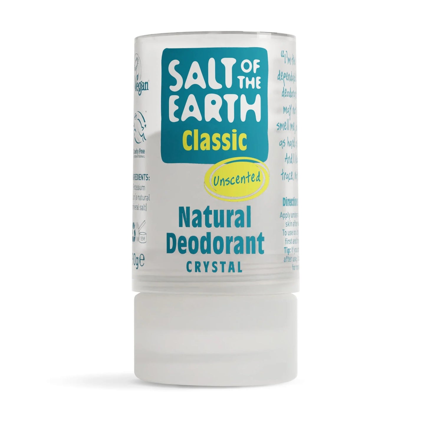 Salt of the Earth Natural Deodorant Crystal Classic Vegan Unscented - 90g