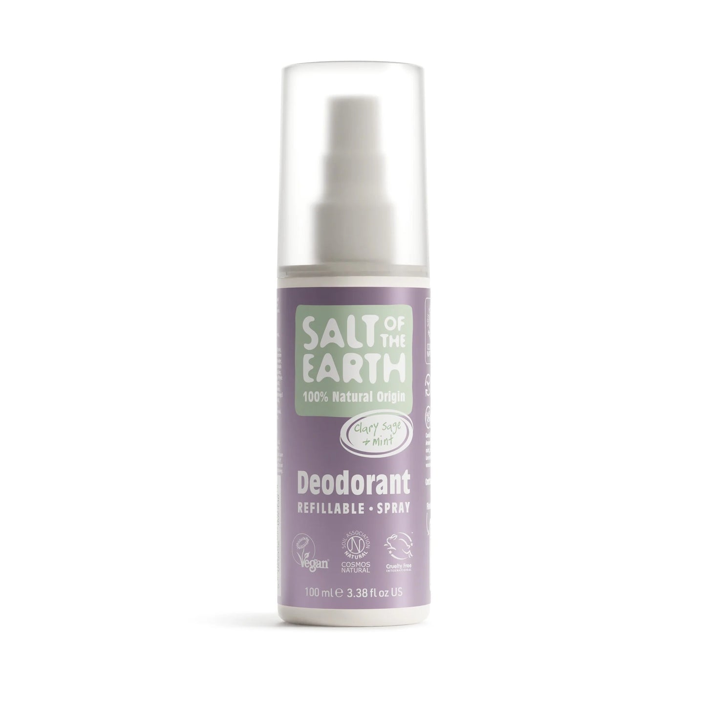 Salt Of The Earth Clary Sage & Mint Natural Deodorant Refillable Spray - 100ML