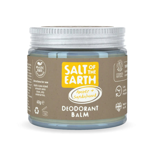 Salt Of The Earth Amber & Sandalwood Natural Vegan Deodorant Balm - 60g