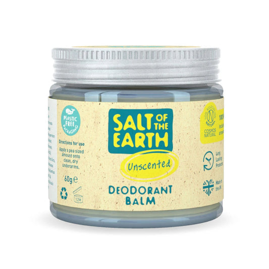 Salt of the Earth Unscented Natural Deodorant Balm Plastic & Aluminium Free 60g