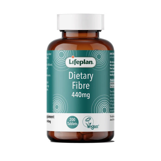 Lifeplan Dietary Fibre 440mg Supplement Vegan - 200 Tablets