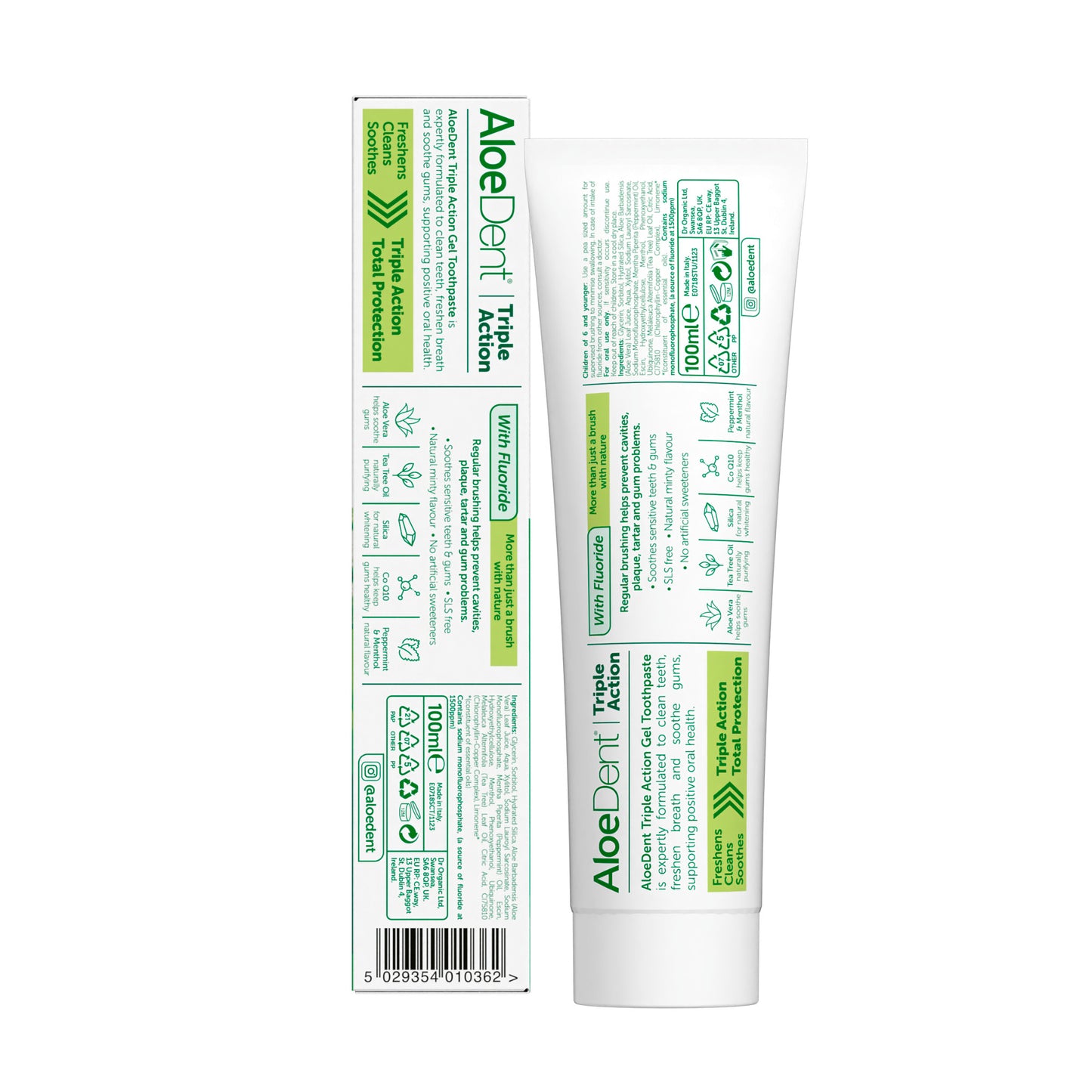 Aloe dent Aloe Vera With Fluoride Original Triple Action Toothpaste - 100ml X 4