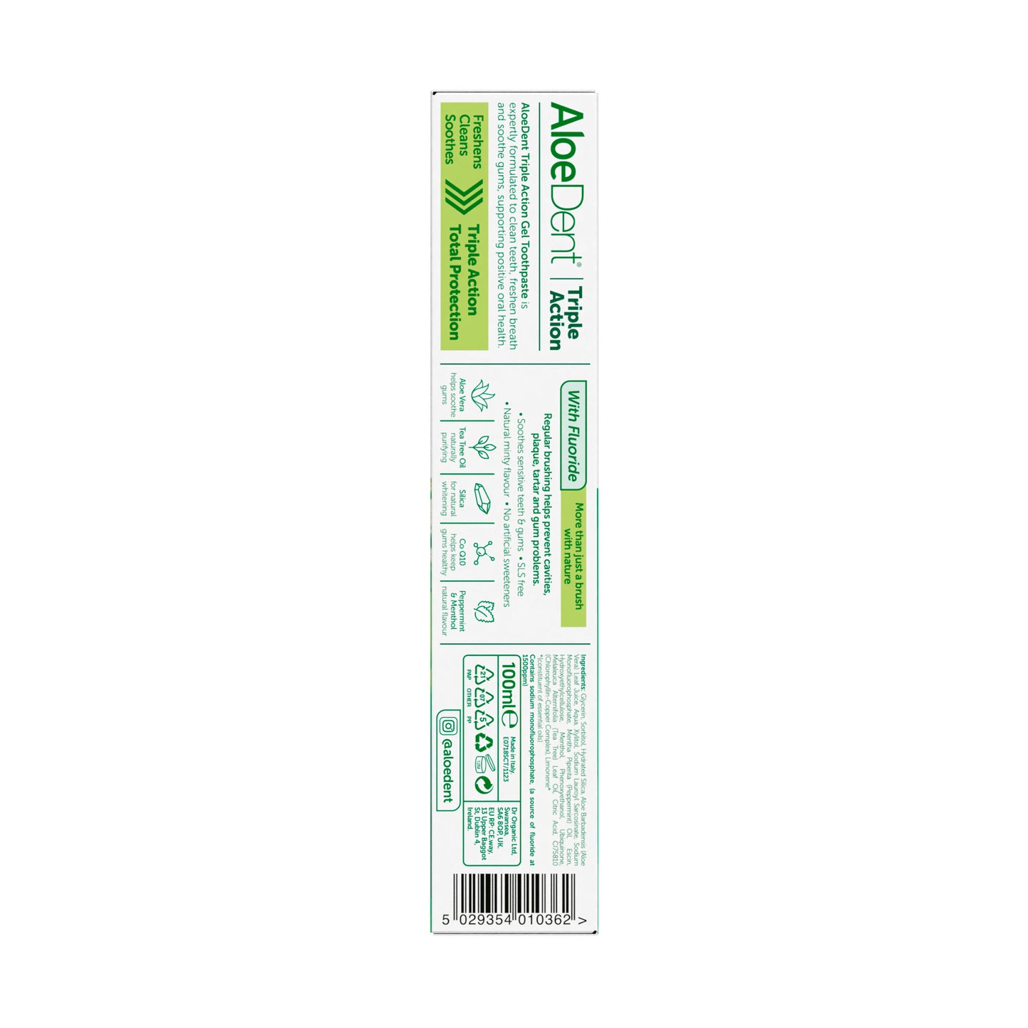 Aloe dent Aloe Vera With Fluoride Original Triple Action Toothpaste - 100ml X 3