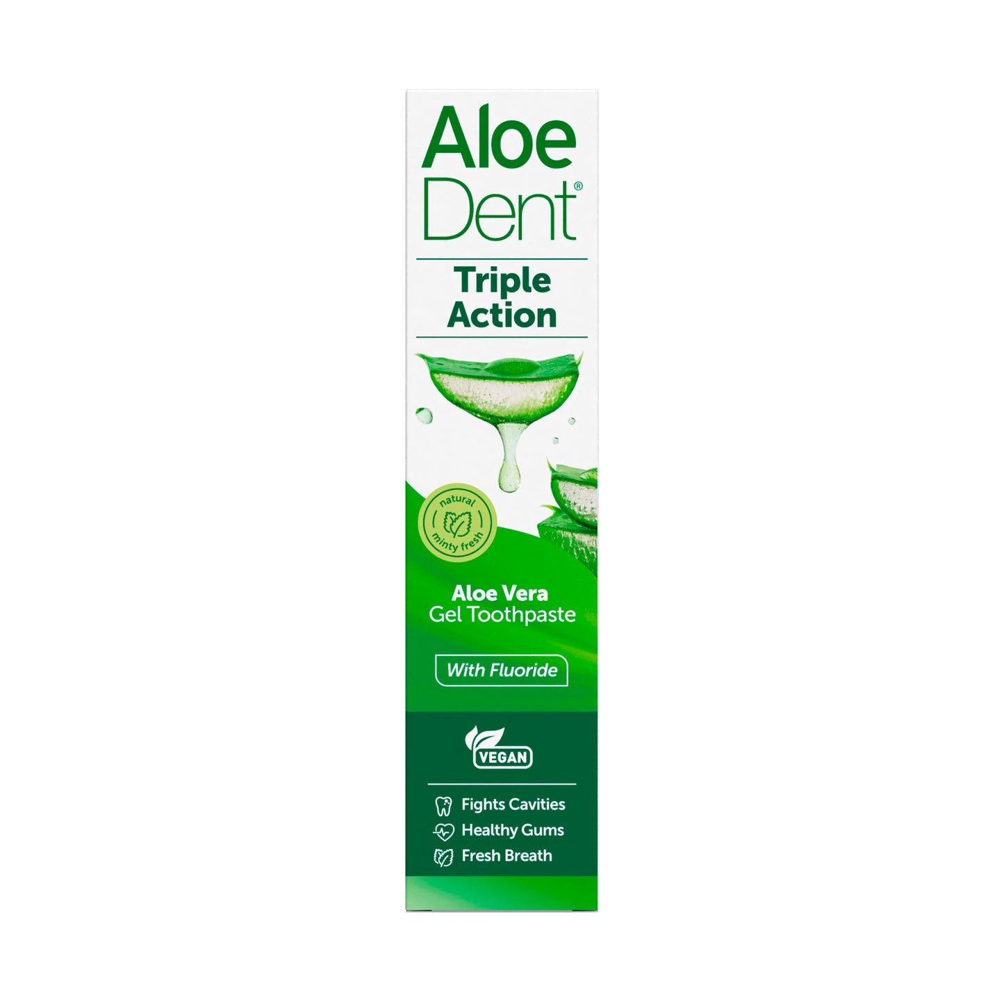 Aloe dent Aloe Vera With Fluoride Original Triple Action Toothpaste - 100ml X 6