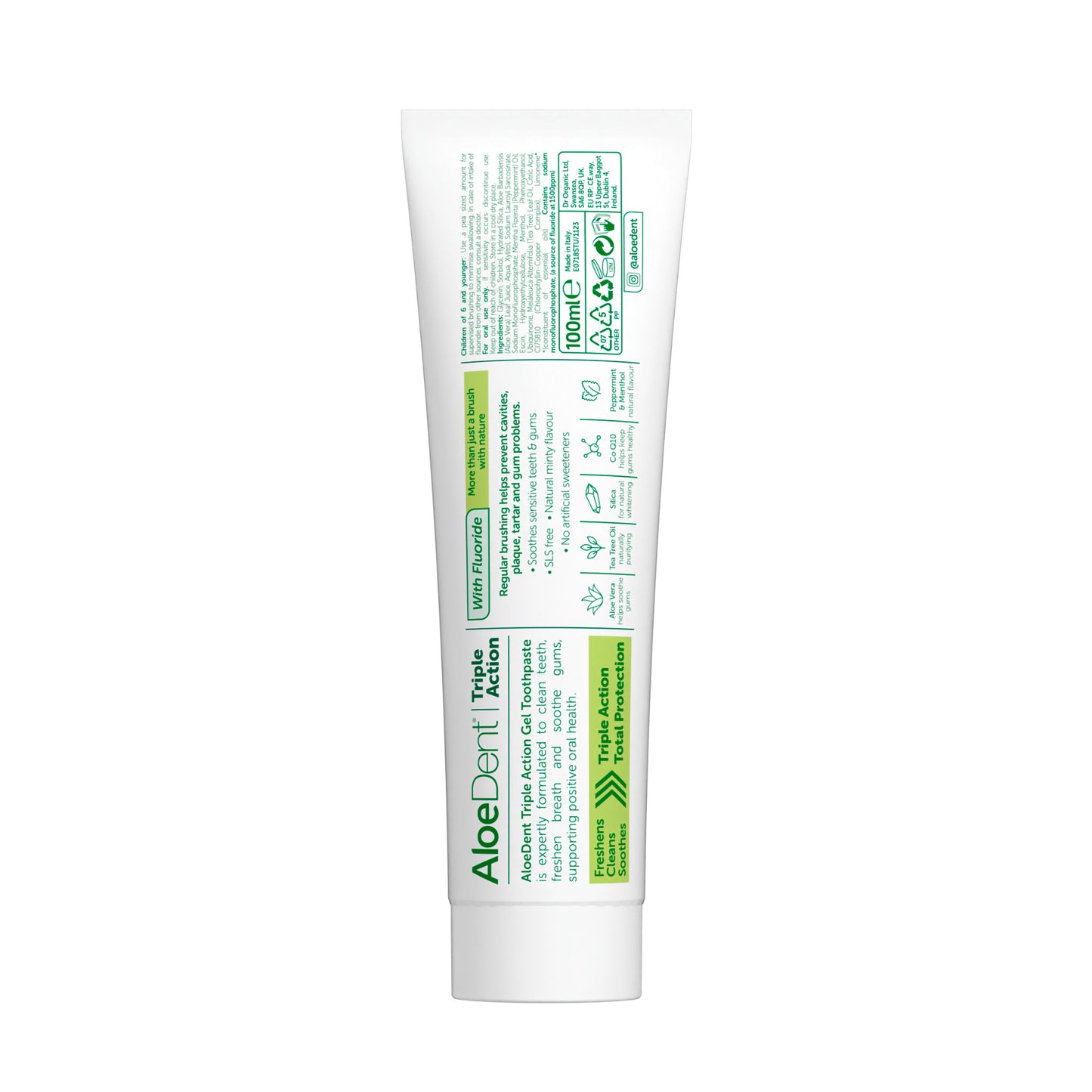 Aloe dent Aloe Vera With Fluoride Original Triple Action Toothpaste - 100ml X 6