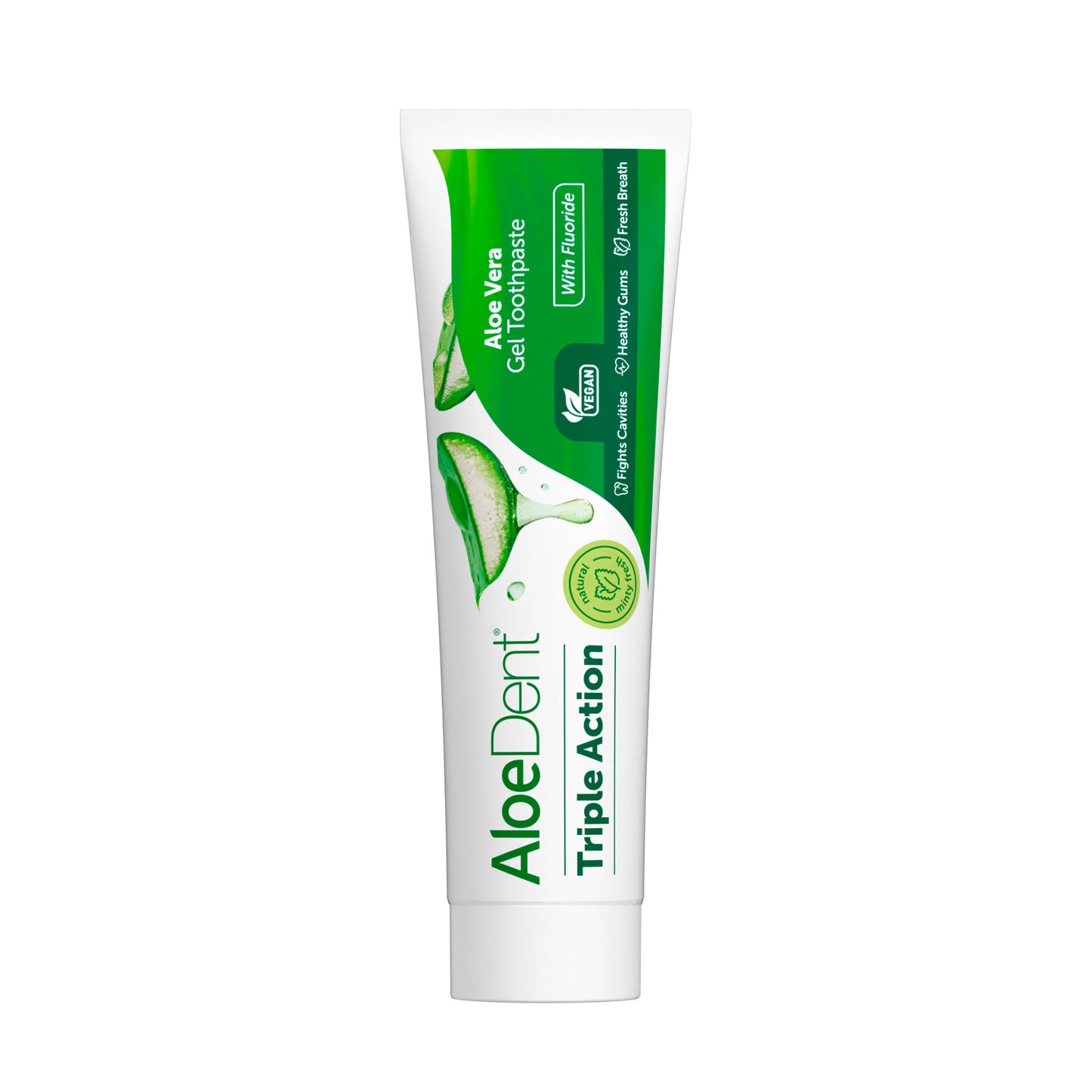 Optima Aloedent AloeVera With Fluoride Original Triple Action Toothpaste - 100ml