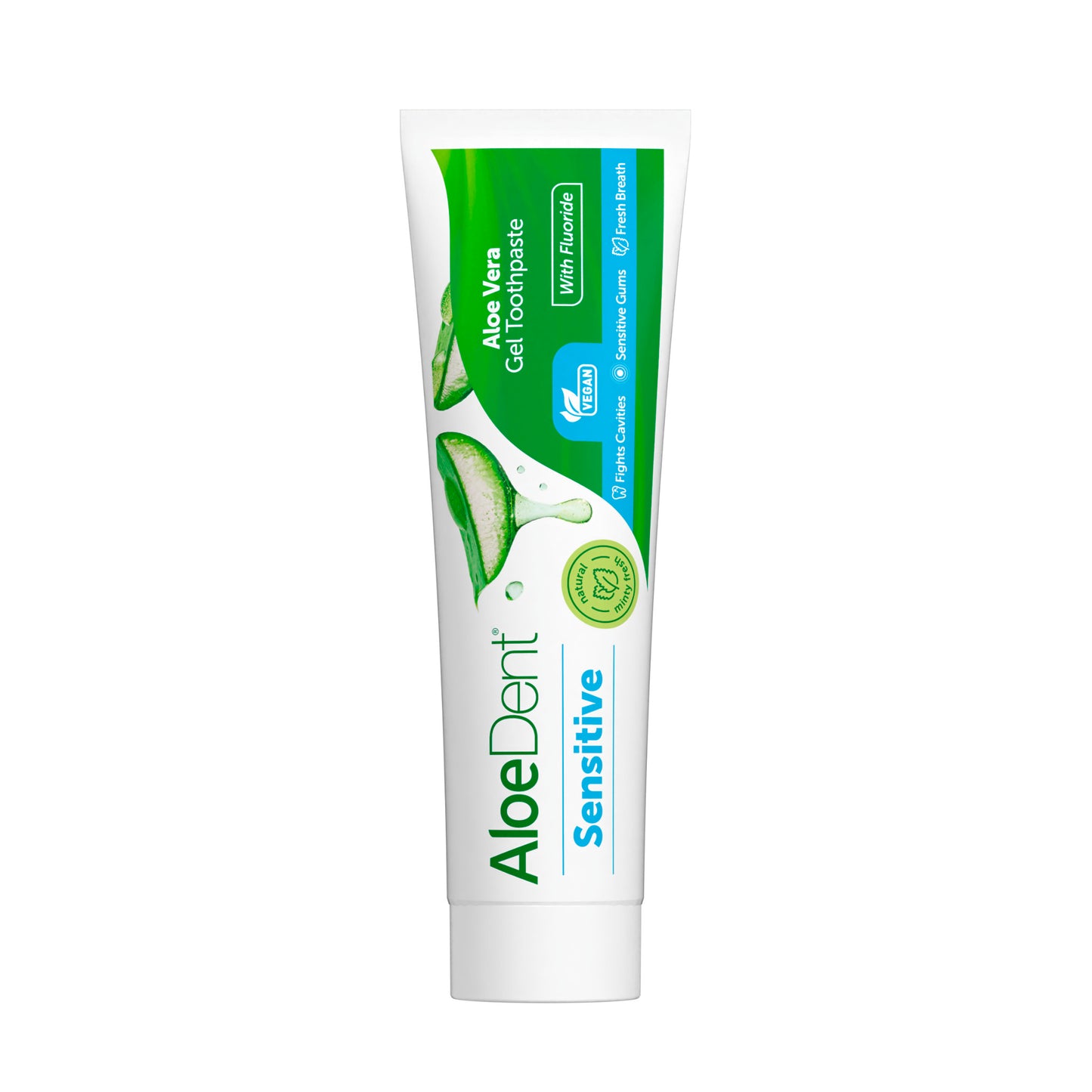 Aloe Dent Aloe Vera Sensitive With Fluoride Gel Toothpaste Vegan - 100ml X 3