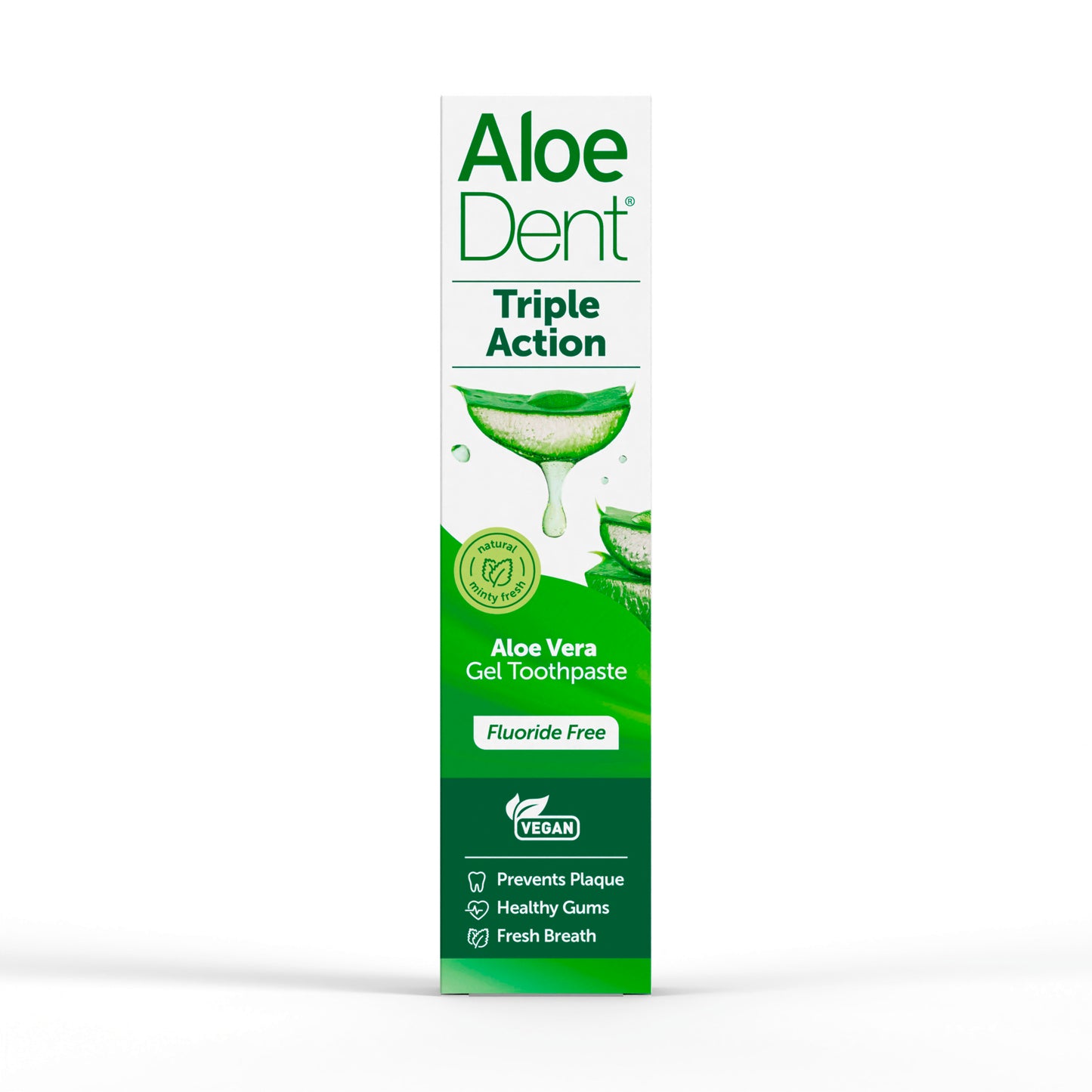Aloe dent Aloe Vera Fluoride Free Original Triple Action Toothpaste - 100ml X 6