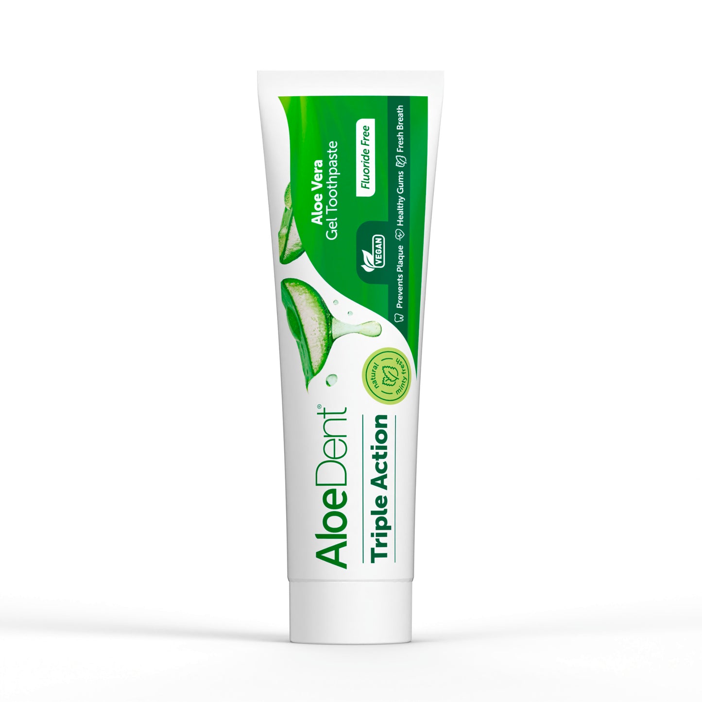 Aloe dent Aloe Vera Fluoride Free Original Triple Action Toothpaste - 100ml X 2