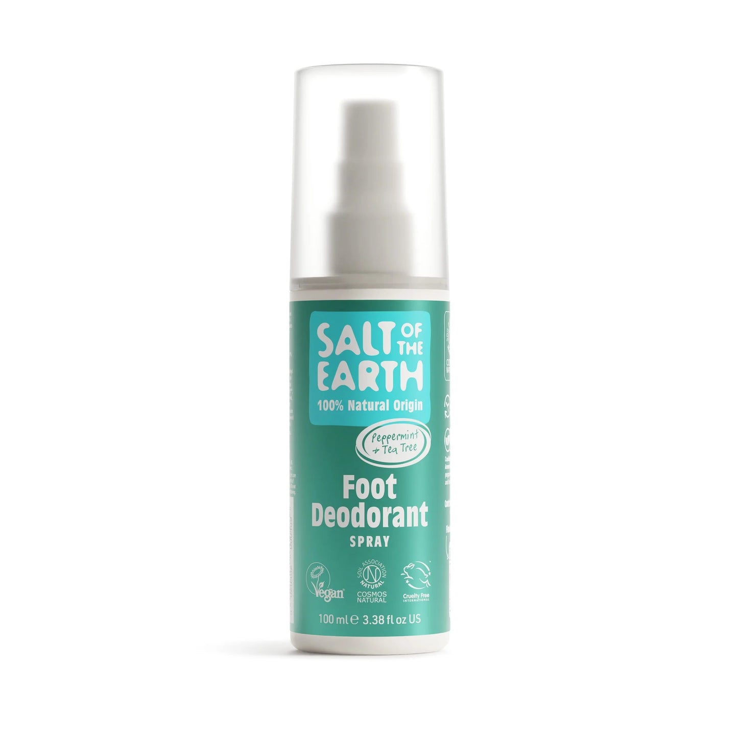 Salt of the Earth Natural Foot Deodorant Spray - Peppermint & Tea Tree - 100ml