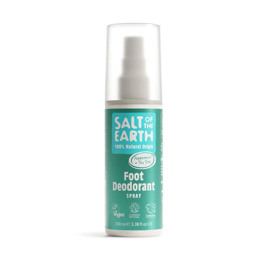 Salt of the Earth Natural Foot Deodorant Spray - Peppermint & Tea Tree - 100ml