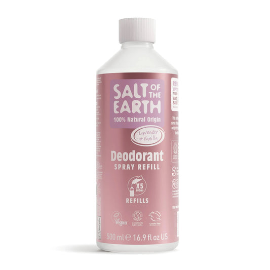 Salt Of The Earth Lavender & Vanilla Natural Deodorant Refillable Spray - 500ML