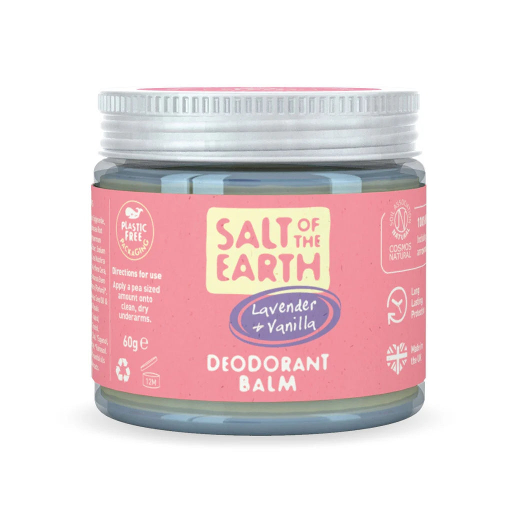 Salt of the Earth Lavender & Vanilla Natural Deodorant Balm Plastic Free - 60g