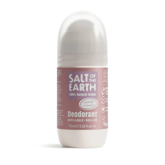Salt Of The Earth Lavender & Vanilla Natural Refillable Roll-On Deodorant - 75ml
