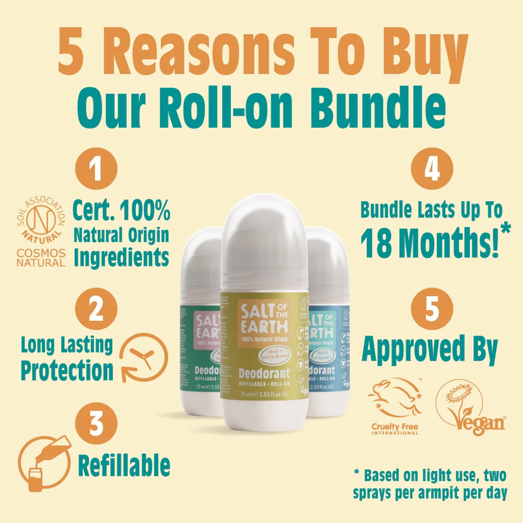 Salt Of The Earth Neroli Orange Blossom Ocean Coconut Melon Cucumber Rollon 75ml