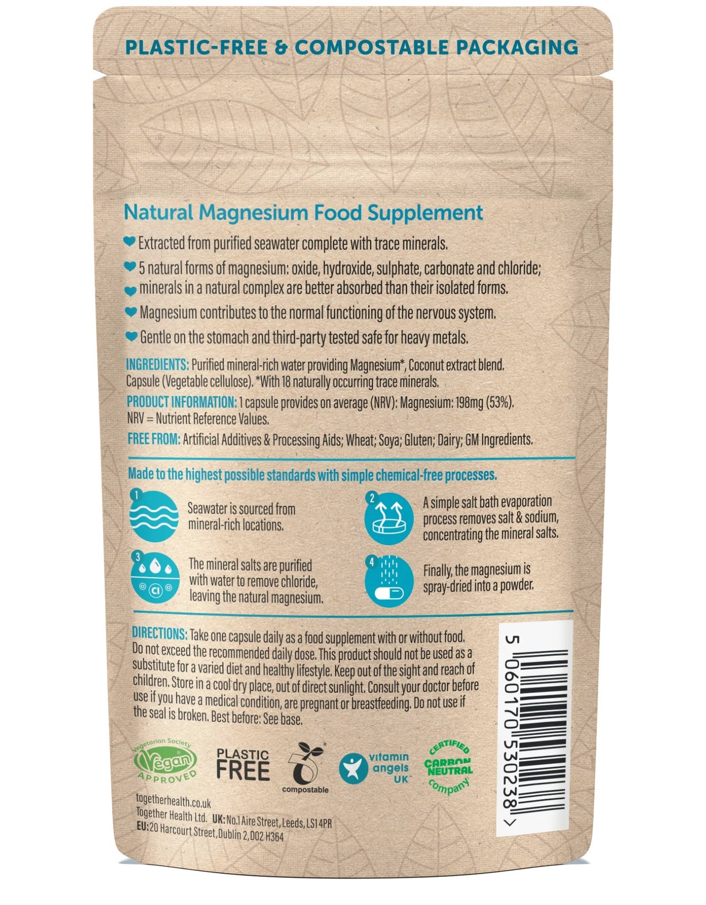 Together Health Marine Magnesium From Mineral Rich Water Vegan - 30 Capsules