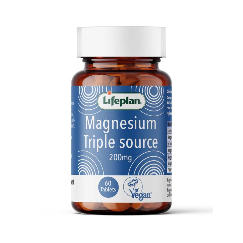 Lifeplan Magnesium Triple Source 200mg Vegan Supplement - 60 Tablets