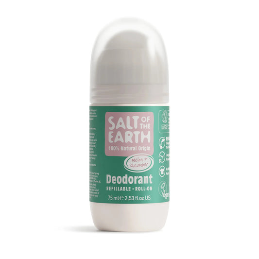 Salt Of The Earth Melon & Cucumber Natural Refillable Roll-On Deodorant - 75ml