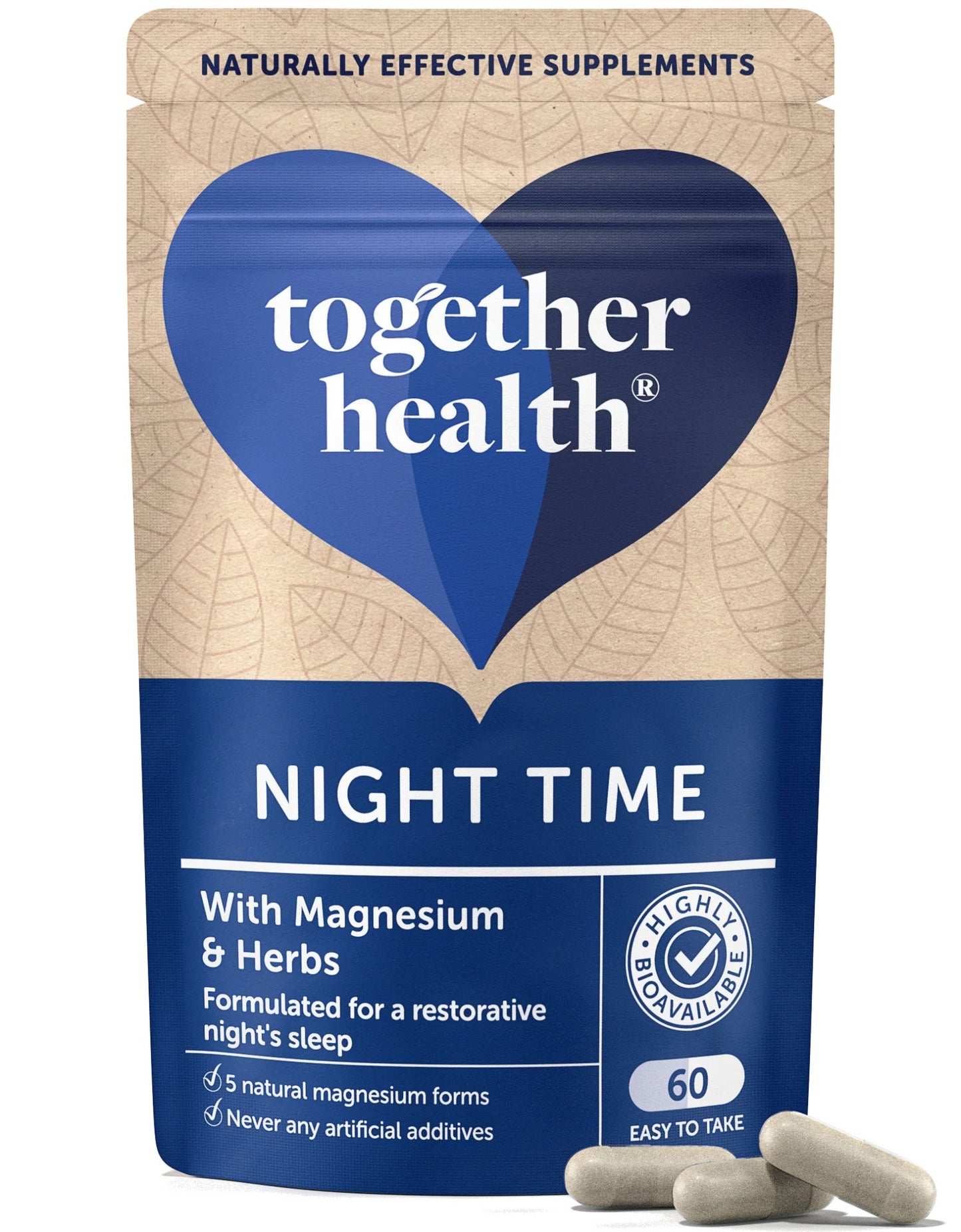 Together Health Night Time Complex With Magnesium & Herbs Vegan - 60 Capsules