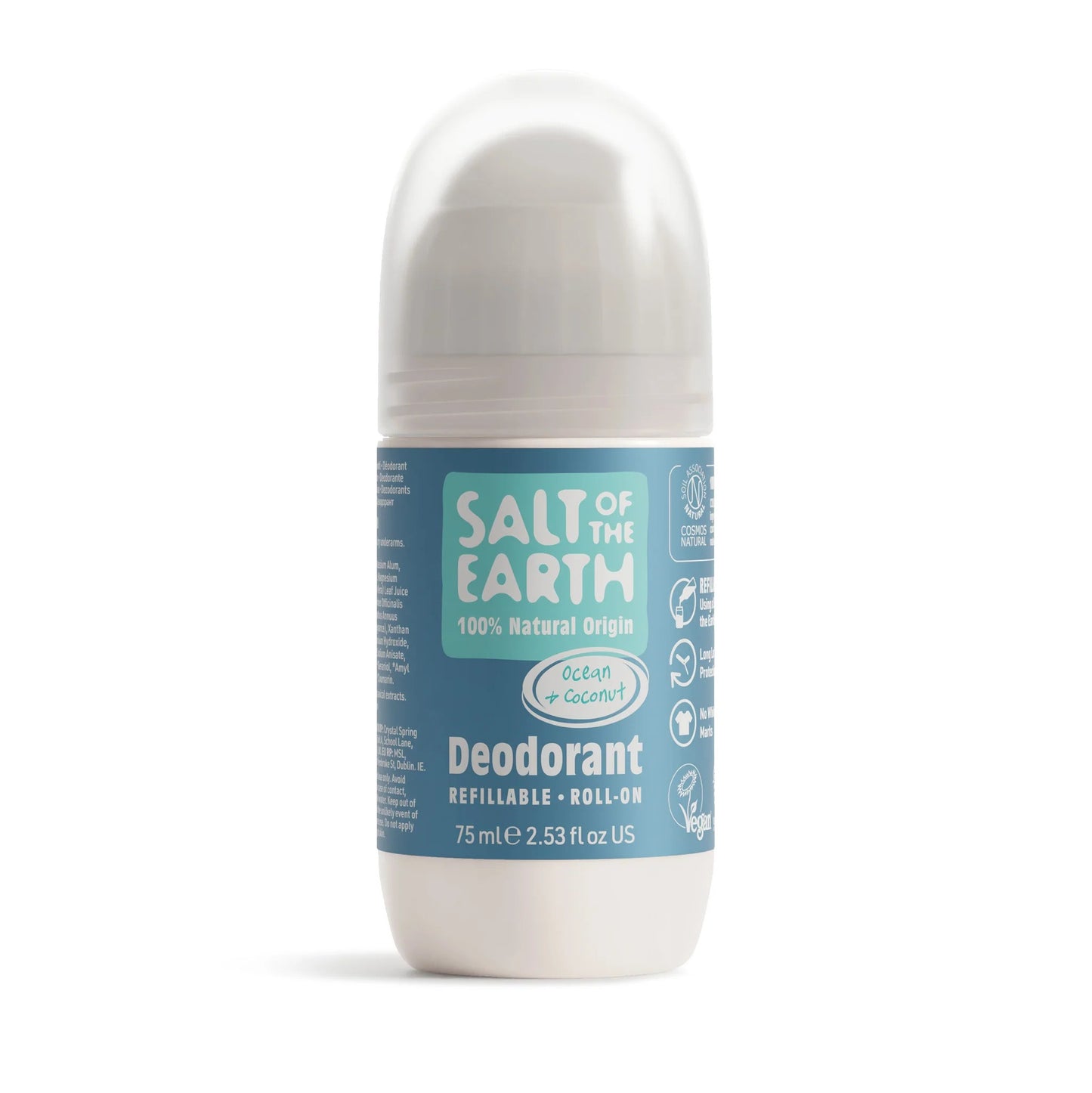 Salt Of The Earth Ocean & Coconut Natural Refillable Roll-On Deodorant - 75ml