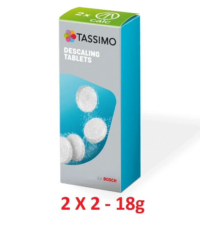 Tassimo Descaling Tablets BOSCH TCZ6004 with 4 Tablets For 2 Descaling Processes