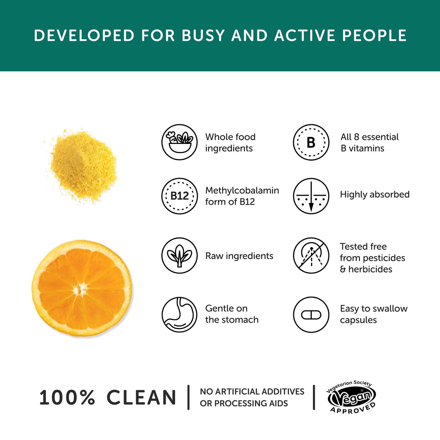 Together Health B Complex Wholefood Supplement With Naturally - 30 Capsules