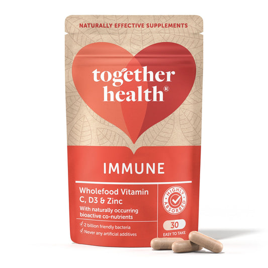 Together Health Immune Support Whole Food Vitamin C D3 & Zinc - 30 Capsules