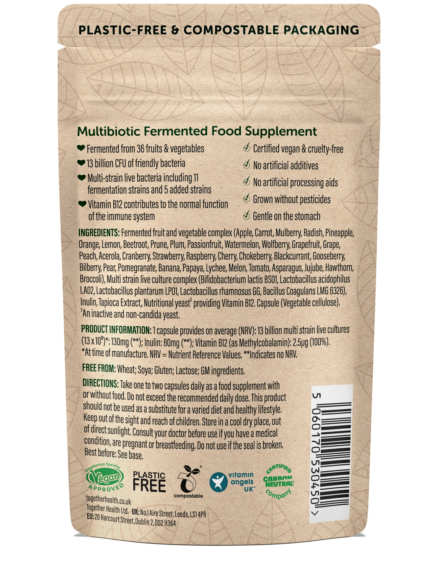 Together Health Multibiotic 16 Strains 13 Billion Friendly Bacteria 30 Capsules