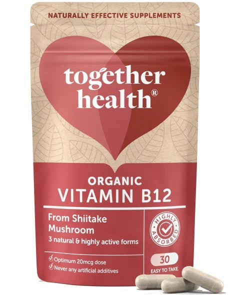 Together Health Organic Natural Vitamin B12 From Shiitake Mushroom - 30 Capsules