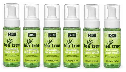 Xpel XBC Tea Tree Foaming Face Wash Peppermint Clean Refreshes Skin - 200ml X 6
