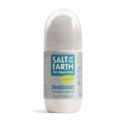Salt of the Earth Natural Deodorant Refillable Roll-On Unscented - 75ml