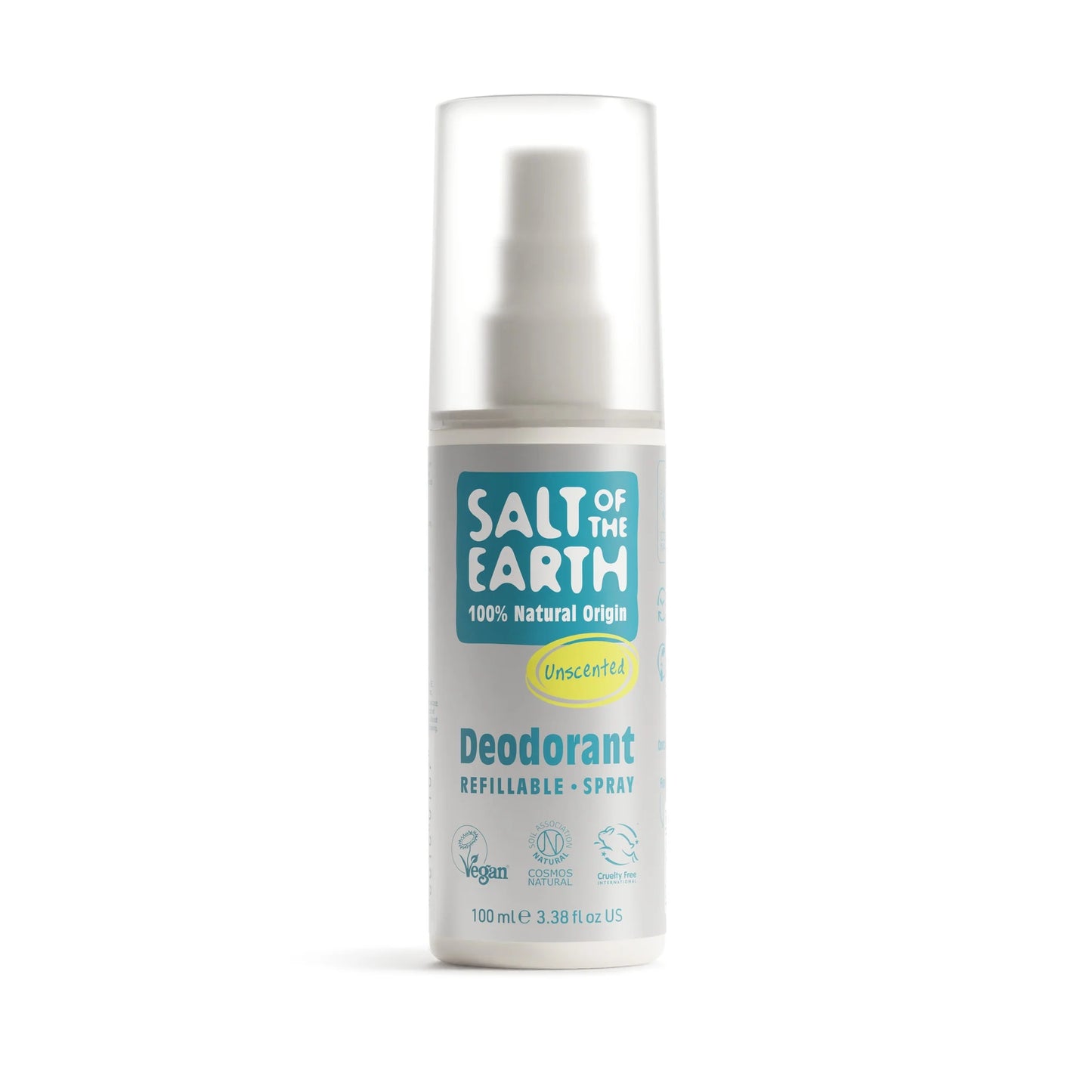 Salt of the Earth Unscented Natural Deodorant Refillable Spray - 100ML