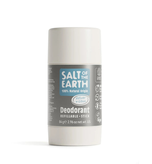 Salt Of The Earth Vetiver & Citrus Natural Deodorant Refillable Stick - 84g