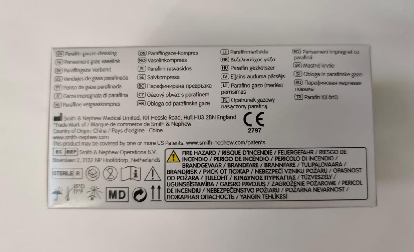 JELONET Parafin Gauze First Aid Wound Dressing - 7403 - 5 X 5 cm