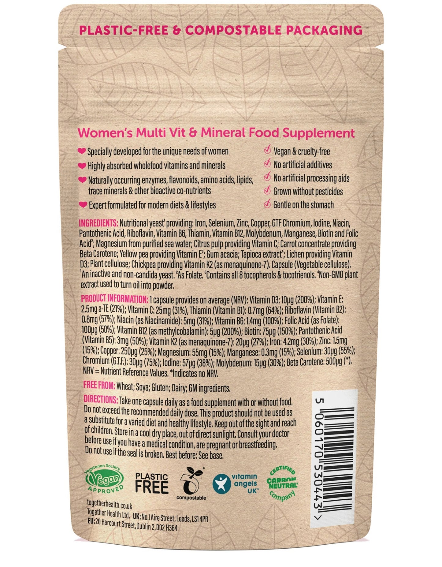 Together Health Women's Wholefood Multivitamin & Mineral Vegan - 30 Capsules