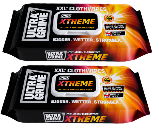 UltraGrime Pro Xtreme Removes Graffiti Permanent Marker Gum Adhesive 40 Wipes X2